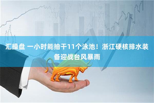 汇操盘 一小时能抽干11个泳池！浙江硬核排水装备迎战台风暴雨